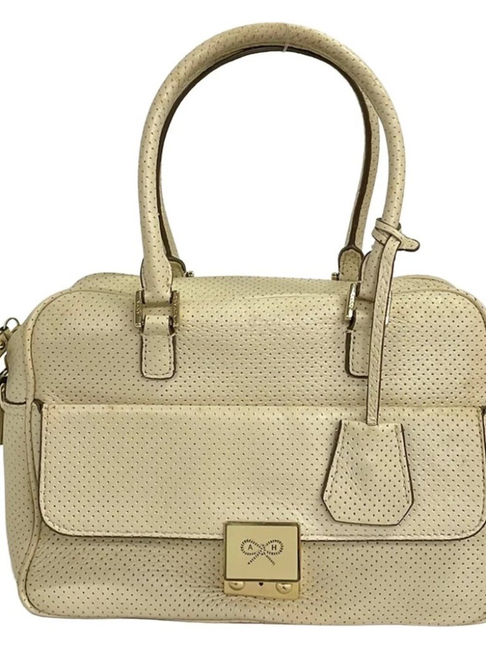 Anya Hindmarch Cream Leather Handbag